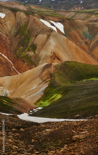 colorful mountains in Landmannalaugar in Iceland