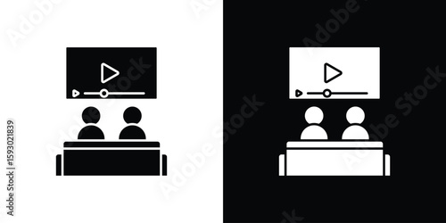Home cinema icon collection. Vector icon design template