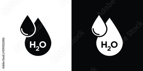 H2o icon collection. Vector icon design template