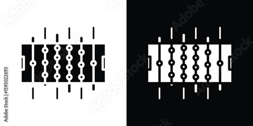 Foosball icon collection. Vector icon design template