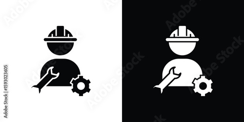 Engineer icon collection. Vector icon design template