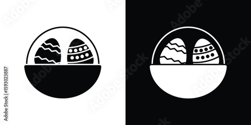 Easter eggs icon collection. Vector icon design template