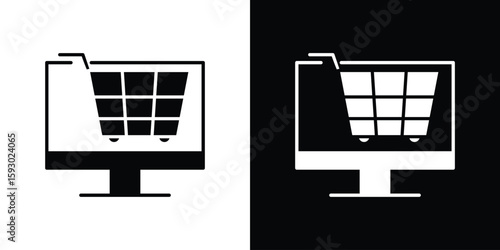 E commerce platform icon collection. Vector icon design template