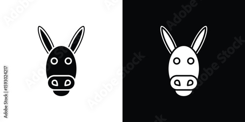 Donkey icon collection. Vector icon design template