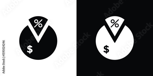 Dividend yield icon collection. Vector icon design template
