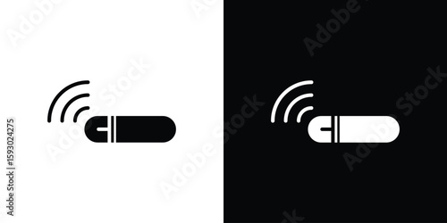 Dog microchip icon collection. Vector icon design template