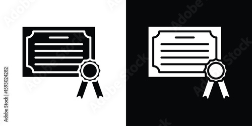 Diploma icon collection. Vector icon design template