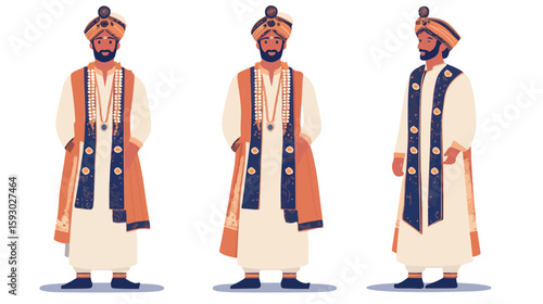 Traditional Hindu Groom Wedding Attire