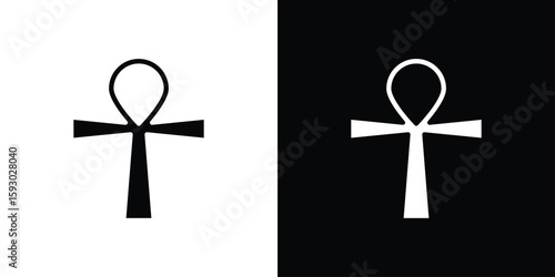 Tableau sur toile Ankh icon collection. Vector icon design template