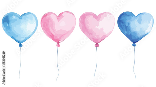 Adorable Heart-shaped Blue Pink Ball
