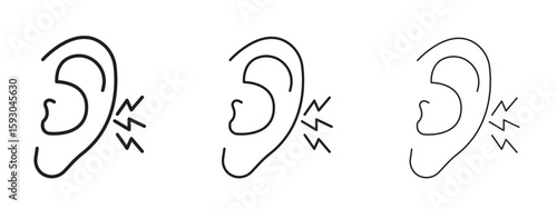 Schilderij op canvas Otitis icon in trendy line style. icon illustrations
