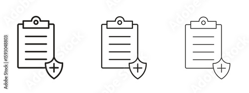 Health insurance icon in trendy line style. icon illustrations