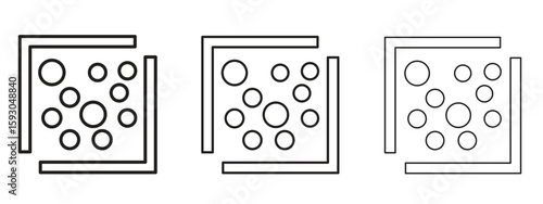 Heat Map icon in trendy line style. icon illustrations