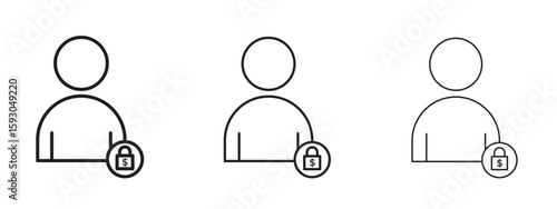 Guarantor icon in trendy line style. icon illustrations