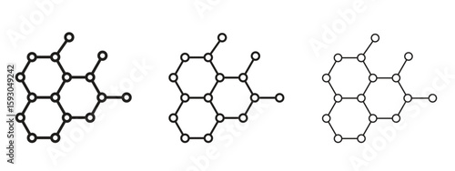 Graphene icon in trendy line style. icon illustrations
