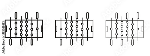 Foosball icon in trendy line style. icon illustrations