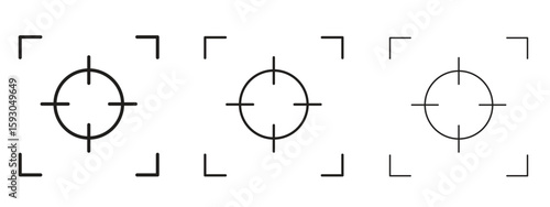 Focus icon in trendy line style. icon illustrations