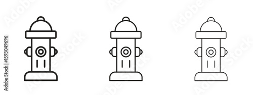 Fire hydrant icon in trendy line style. icon illustrations