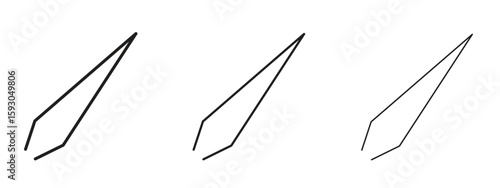 Eyebrow tweezers icon in trendy line style. icon illustrations