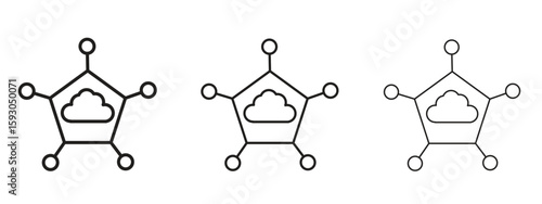 edge computing icon in trendy line style. icon illustrations