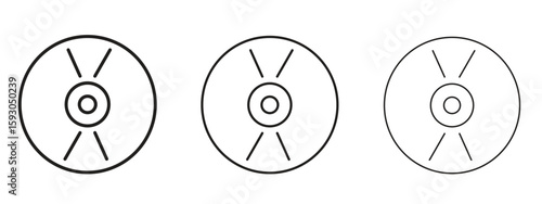 DVD icon in trendy line style. icon illustrations