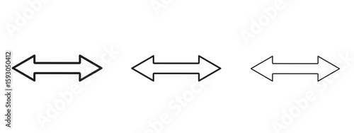Double arrow icon in trendy line style. icon illustrations
