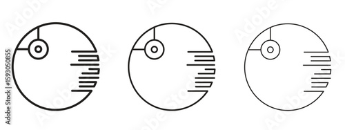 Death star icon in trendy line style. icon illustrations