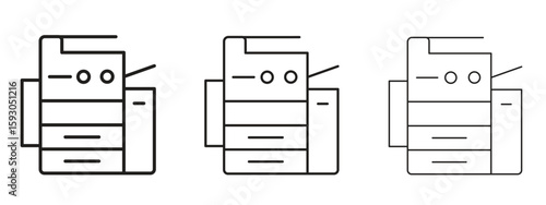 Copier icon in trendy line style. icon illustrations