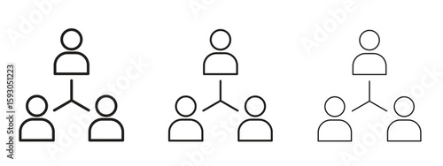 Coordinate icon in trendy line style. icon illustrations