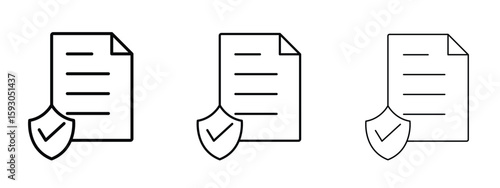 Contract coverage icon in trendy line style. icon illustrations