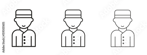 Concierge icon in trendy line style. icon illustrations