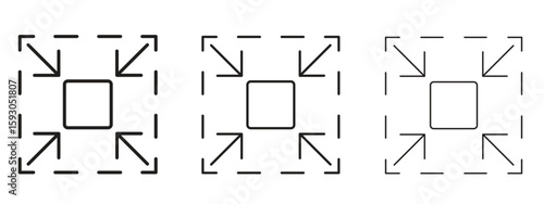 Compact size icon in trendy line style. icon illustrations