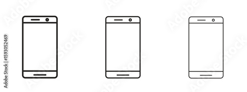 Cell phone icon in trendy line style. icon illustrations