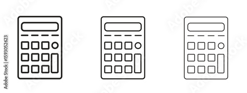 Calculator icon in trendy line style. icon illustrations