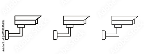CCTV icon in trendy line style. icon illustrations