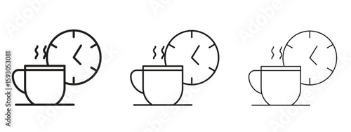 Break icon in trendy line style. icon illustrations