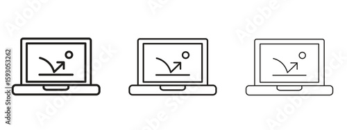 Bounce rate icon in trendy line style. icon illustrations