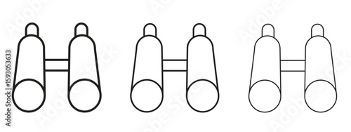 Binoculars icon in trendy line style. icon illustrations