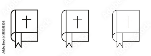 Bible icon in trendy line style. icon illustrations