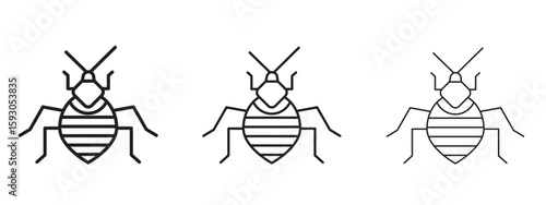 Bedbug icon in trendy line style. icon illustrations