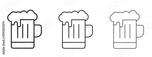 Beer icon in trendy line style. icon illustrations