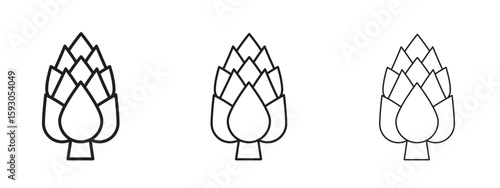 Artichoke icon in trendy line style. icon illustrations