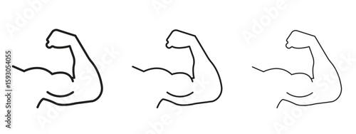 Arm icon in trendy line style. icon illustrations