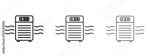 Air purifier icon in trendy line style. icon illustrations