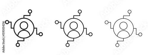 Affiliate marketing icon in trendy line style. icon illustrations