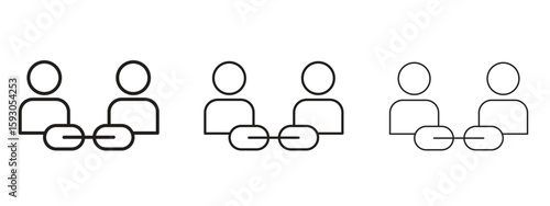 Affiliate link icon in trendy line style. icon illustrations