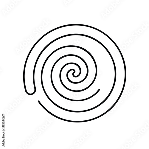 Hypnotic spiral icon design in minimal style