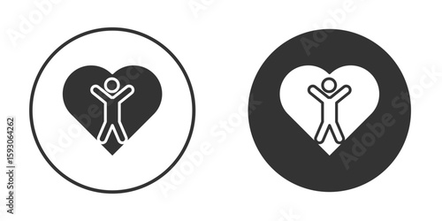 Wellness icon. Black filled vector illustration. vector logo template