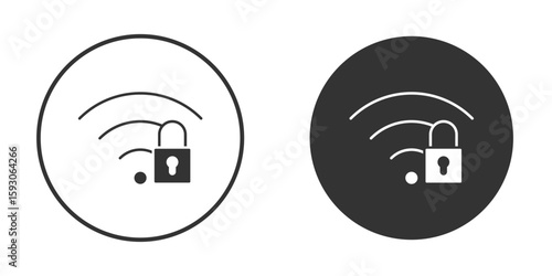 Wifi security icon. Black filled vector illustration. vector logo template