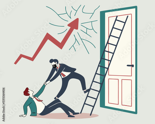Business Failure And Recovery Concept | Business Comeback Visual